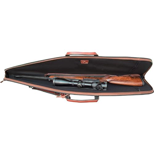 Hunting Rifle Bag - Canvas Leather Shotgun Case - Handmade Rigid Case For Disassembled Shotguns For Hunter - Browning Pouch Floating Shotgun Cases - Browning Hard Case Shotguns ‎Fz-7 (43.3X9.5) #TOP2