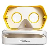 Newly Improved DSCVR Virtual Reality Viewer for iPhones and Android smartphones - Inspired by Google Cardboard 2.0 - Google WWGC certified VR viewer (Yellow)