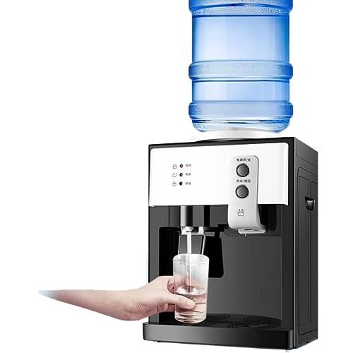 Electric Hot and Cold Water Dispenser for Home Office Use, 110V Countertop 5 Gallon Water Dispenser Automatic Temperature Control Fast Heating Energy Saving (European White)