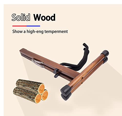 Wooden Acoustic Guitar Stand, Adjustable Guitar Floor Stand, A Frame Folding Acoustic Electric Guitar Holder With Foam Padded For Bass, Cello, Mandolin, Banjo, Ukulele #TOP1