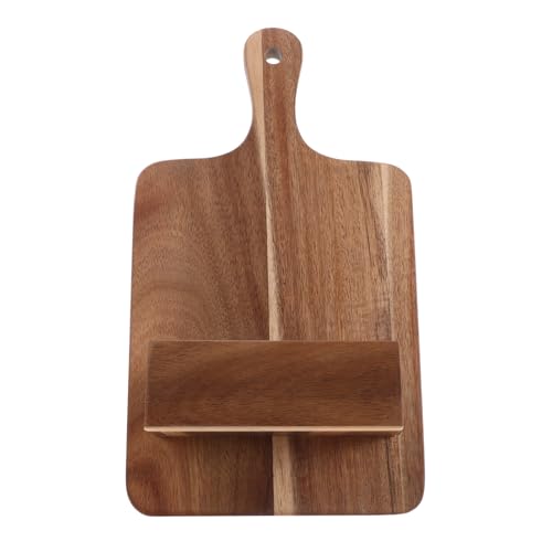 CIYODO Wooden Recipe Stand Wall Mountable Kitchen Decor Cookbook Storage Menu Display Rack Elegant 1 Unit