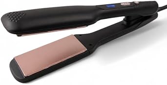 GoldMaster Gliss Keratin Coated Ceramic Plate Hair Straightener - 210 C Adjustable Heat, Wide Plate, Prevents Hair Wear and Gains Shine, Digital Display, 360  Cable, BY-5116, Black