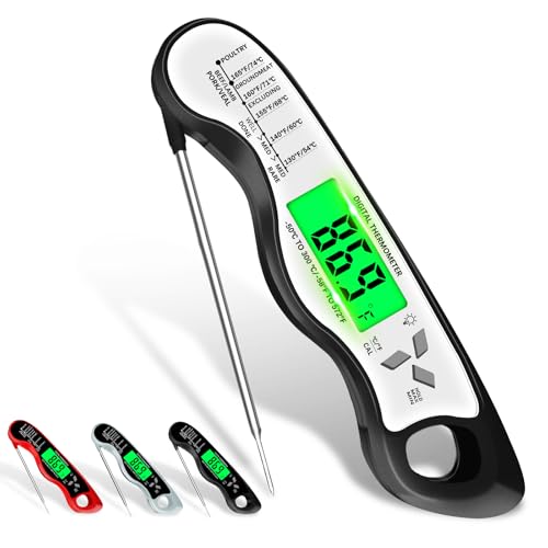 Image of Meat Thermometer Digital,IP67 Waterproof Cooking Thermometer with Backlight, Calibration & Hold Function,Food Thermometer for Cooking,Outdoor Grilling