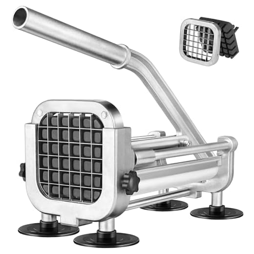 French Fry Cutter, Ruooson Professional Potato Cutter Slicer with 1/2 In Stainless Steel Blades, Great for Whole Potatoes Carrots Cucumbers.