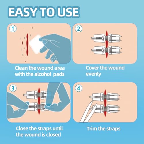 Emergency Wound Closures - 10 Pcs Butterfly Bandages Painless Stitch Sutures Laceration Repair Without Stitches Adhesive Bandages for First Aid Wound Care(Factory Direct Sale) - Image 5