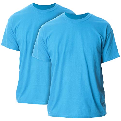 Gildan Men’s Ultra Cotton T-Shirt, Style G2000, 2-Pack, Sapphire, Medium