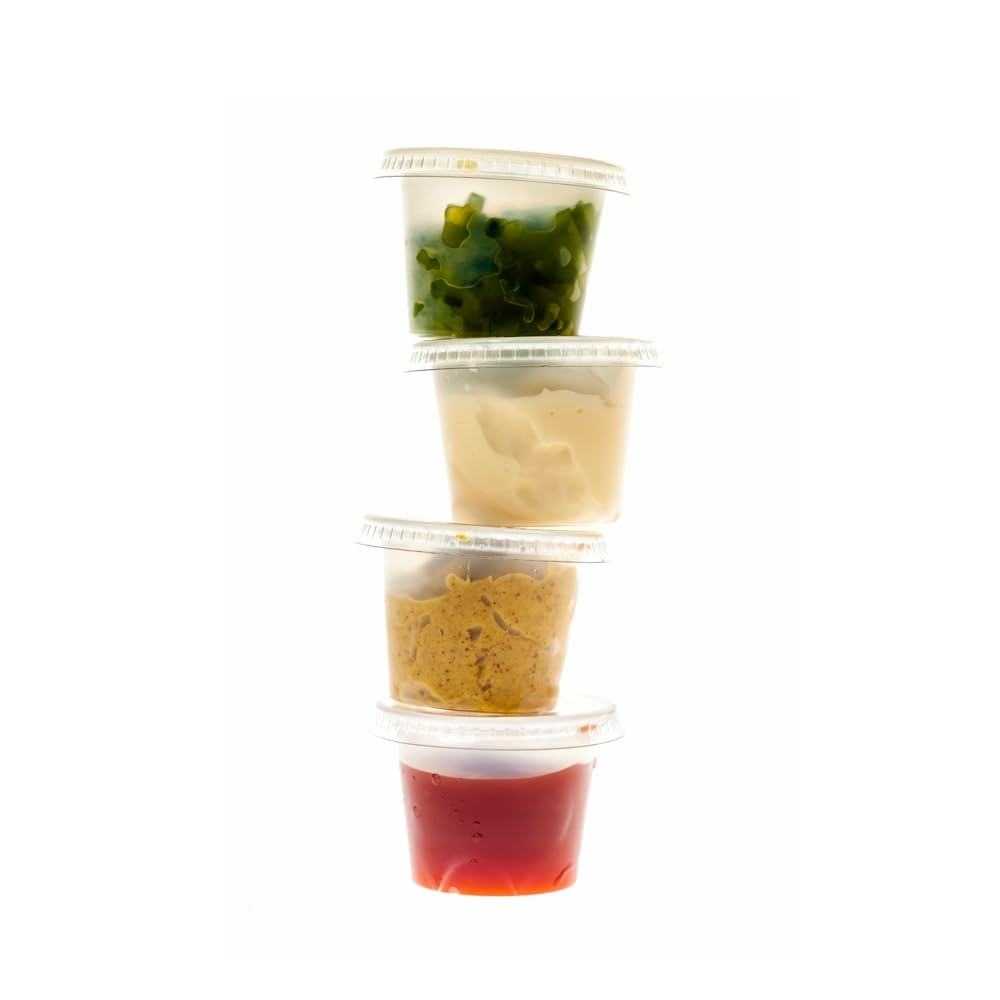 Dressing Becher + Deckel rund PP klar, 50ml