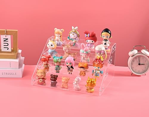 AISIDERK 12" Acrylic Riser Display Stands - 4 Tier Clear Acrylic Display Shelf, Double Sided Usable, Makeup Organizer Perfume Organizer, Acrylic Shelves for Funko Pop Figures , Cupcake, Candy Food by AISIDERK - Image 2