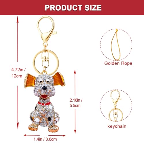 Dog Ornaments for Christmas Tree, Handmade Metallic Ornament with Rhinestone, Cute Pet Decor, Beautiful Christmas Ornaments for Kids - Gifts for Dog Lovers — view 5