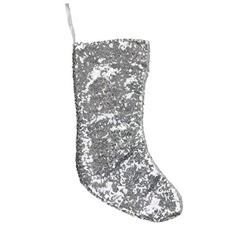 Northlight Silver Sequined Christmas Stocking