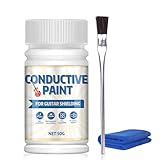 Conductive Paint, 50g Black Guitar Shielding Paint, Shielding Paint For Electric Guitar, Water-Based, Reduces Hum,Noise & Radio Interference, for Versatile Surfaces, for guitar Cavity Shielding