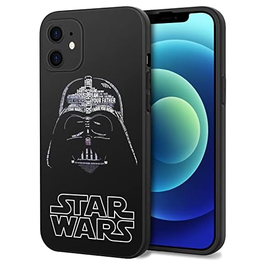 RUFENG Compatible for iPhone 12 Case 6.1" Pattern Printed Soft Silicone Full Protection Cases - Darth-Vader-Star-Wars-06