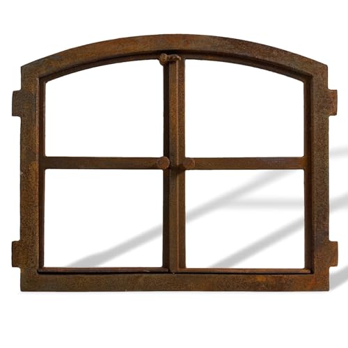aubaho Stallfenster Eisenfenster zum Öffnen Scheunenfenster Rost Eisen 58cm Antik-Stil