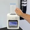 Time Clock - LCD Display Attendance Clock with 50 Time Cards, Paper Cards Punching Recorder for Office & Small Business Use, 1 Pcs