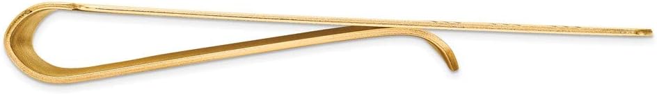 The Black Bow Men's 14k Yellow Gold Diagonal Striped Wide Money Clip