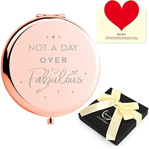 Gifts for Women-Birthday Gifts for Mom Personalized for Women Unique Rose Gold Compact Mirror Gifts for Her,Daughter,Sister,Grandma,Aunt,Wife,Girlfriend,Mother,Coworkers