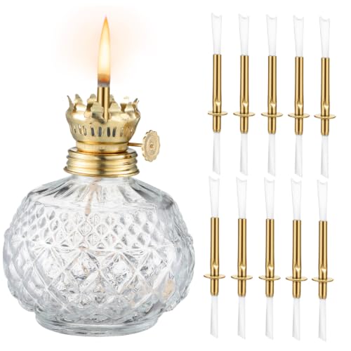 AURARMLET 10pcs Golden Alloy Tube Burner Wick for Alcohol and Kerosene Lamp