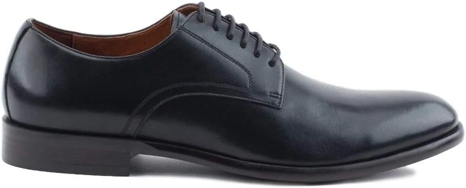 Blake McKay: Nolan Men's Dress Shoe Leather Plain Toe Oxford. Classic Lace-Up with a Breathable Leather Lining, Ortholite Insole, and Durable Non-Slip Rubber Sole for All-Day Comfort.