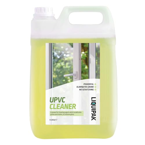 Liquipak UPVC 5L – Powerful Concentrated Window & Conservatory Solution for UPVC, PVC Frames, Garden Furniture – Removes Grime, Mould, Streak-Free & No Scratching