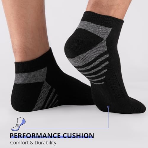 COOVAN 12 Pack Mens Ankle Low Cut Socks Athletic Running Cushion Casual Socks 12 Pairs3