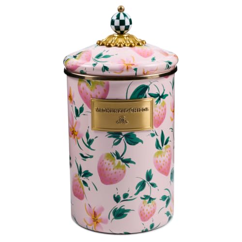 MACKENZIE-CHILDS Enamel Canister, Large, Strawberry