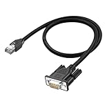 LANMINGLEL RJ45 to DB9 Cable RJ45 Male to DB9 9-Pin Male RS232 Serial Port Cat5 Ethernet LAN Console Cable RJ45 to RS232 Networking Devices Console Cable for Routers, Switches 0.5M