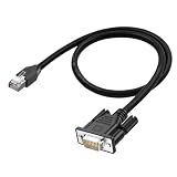 LANMINGLEL Câble RJ45 vers DB9, mâle RJ45 vers DB9 9 broches, RS232 Connecteur série Cat5 Ethernet LAN Câble de console Ethernet vers RS232, pour appareils réseau,console,routeur 0.5M(Mâle vers mâle)