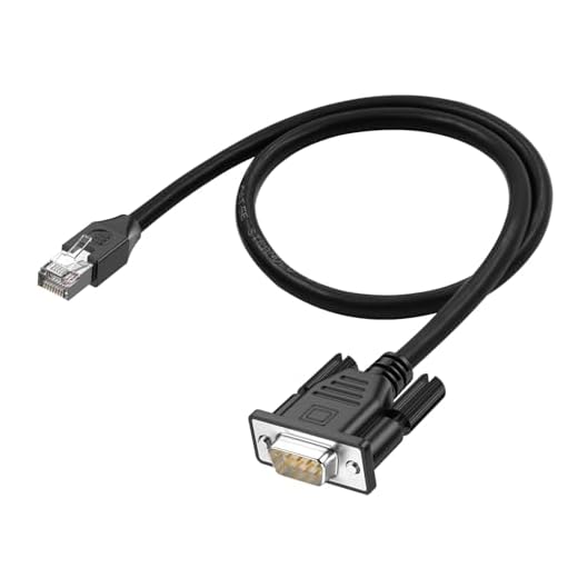 LANMINGLEL RJ45 auf DB9 Kabel,RJ45 Stecker auf DB9 9-Pin RS232 Serieller Anschluss Cat5 Ethernet LAN Konsolenkabel, RJ45 auf RS232 Netzwerkgeräte Konsolenkabel für Router(Stecker auf Stecker)