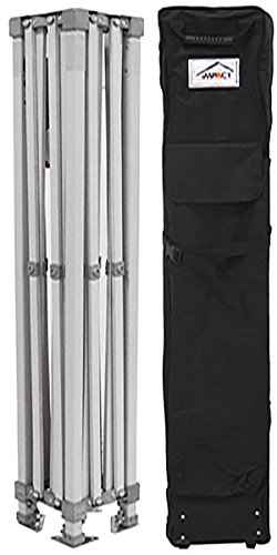 Impact Canopy 10' X 10' Canopy Tent With Awning, Sidewalls, And Roller Bag, Instant Gazebo Shelter, Black #TOP2