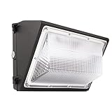 LED Wall Pack Light with Photocell Dusk to Dawn, 50W 6500lm, 5000K Daylight, ETL Outdoor Security Light for Buildings, Warehouses, Walkways