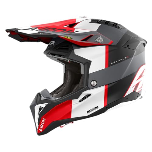 AIROH AVIATOR 3 MONARCH GREY/RED MATT L