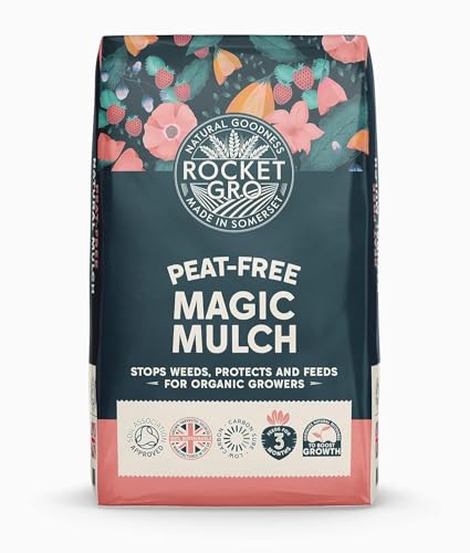 50L Peat-Free Organic Mulch Multi-Purpose Compost Premium Natural Blend for Organic Growing Ideal for Beds Borders & Vegetable Gardens.