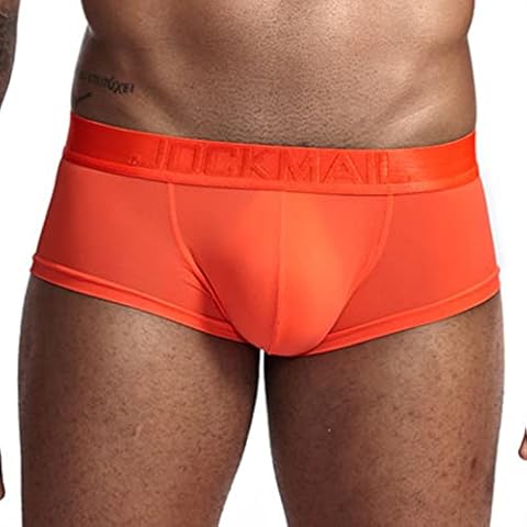 FlekmanArt Men's Orange X-Large Slim Fit Modern Criss Cross Pouch Boxer Briefs (1 Pack) Cover
