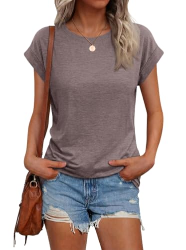 Cicy Bell Tshirt Damen Tops Rundhals Oberteile Elegant Basic Shirt Sommer Blusen.