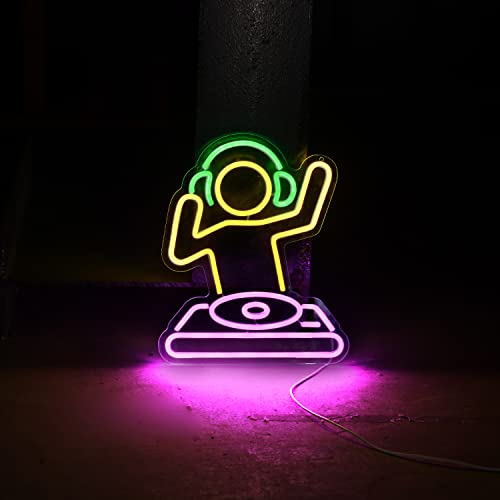 Shinemyway DJPLAYER Dj Player Neon Sign For Bar Usb Operated Neon Light Sign For Man Cave, Anime Neon Sign Dimmable Led Neon Light For Wall Decor, Cute Neon Led Sign For Bar Party Wall Art Decoration thumb #5