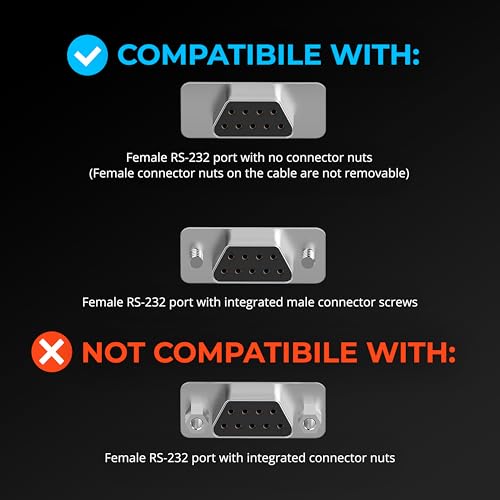 Image of SABRENT USB-C to DB9 Serial RS-232 Adapter Cable 3FT, Prolific PL2303GS Chipset, USB 2.0, 1bps-12Mbps Baud Rate, for POS Terminals, Modems, GPS, Industrial Devices (CB-D9C3)