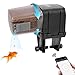 Lychee Aquarium Futterautomat, WiFi gesteuerter Timer Fischfutterspender mit LCD Display für Aquarium Teich Urlaub (Schwarz)