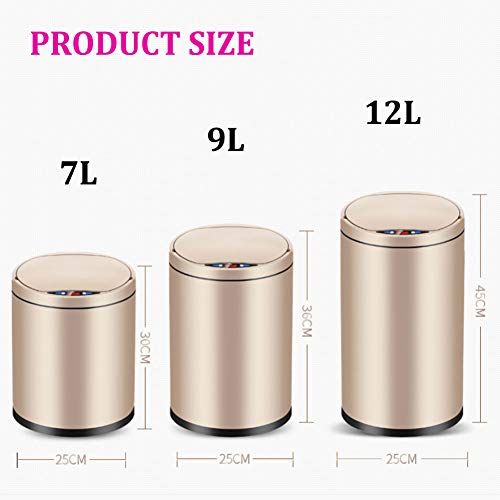 Poubelle en acier inoxydable touchless 9L Moonlightsilver durable - 4