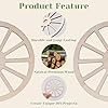 SWZHAI 24 Pack 3.9 Inch Wooden Wheels for Crafts, Unfinished Wood Wagon Wheel Blanks for Art Application, Home Party and Decoration Craft #2
