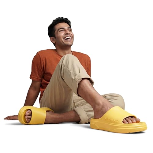 Image of Neeman's Cushers Slides for Men | CushyVerse Cushioned Waterproof Chappal | Arch Support Flip Flops & Sliders | Bounce Back Soft Cushioning Slipper for Daily Use