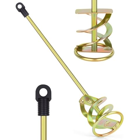 Paint Mixer for Drill, Paint Stirring Drill Attachment for 1-5 Gallon Bucket, Zinc Plated & Rust-Free, Fits All Standard Drills, for Resin, Resin, Epoxy, Concrete Cover