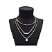 Shoopic Layered Coin Bar Pendant Lariat Disc Drop Y Chain Necklace for Women (bar coin2)