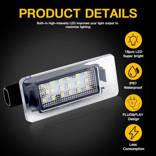 Luz de matrícula 265108990E impermeable para Nissan Altima 2016-2024 5