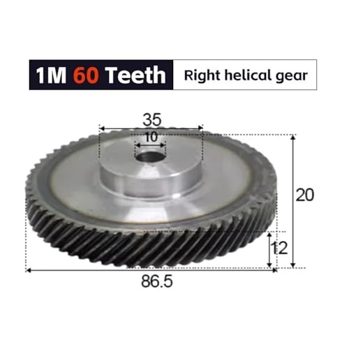 Engrenage hélicoïdal 1M 60 dents acier : résolvez vos problèmes de renvoi d'angle - 2