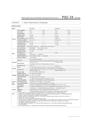 Alimentation 35 W à sortie unique PSC-35B haute performance - 4