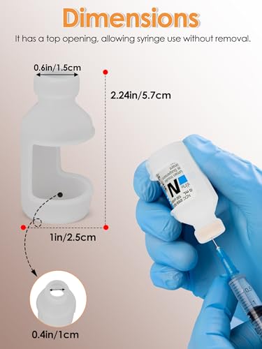 Image of YOUSHARES Insulin Vial Cover Insulin Bottle Protector - Silicone Protective Case for 10ml Short Insulin Vials, Durable Vial Case, Soft and Flexible Diabetes Vial Care