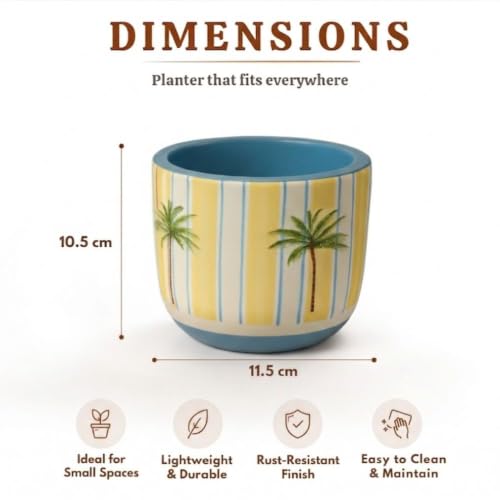 Image of Urban Upvan Decorative Terracotta Planter Pot Tree with Shades for Home & Garden | Indoor Outdoor Flower Pot for Balcony, Living Room, Office & Table Decor (Pack of 1)