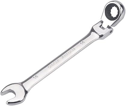 FLZOSPER 20mm Metric Flex-Head Gear Wrench,Box End Head 72-Tooth Ratcheting Combination Wrench Spanner
