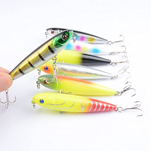 Seven Piece Spook Topwater Pencil Lure Set #TOP26
