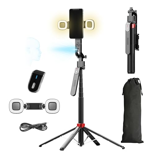 DRAVINA AI Auto Face Tracking Selfie Stick - 360° Rotation + 270°...